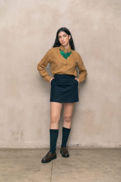 Short Saia Camila Azul Marinho