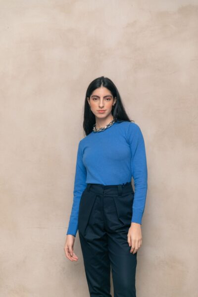 Suéter Tricot Azul Klein