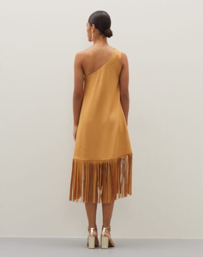 Alternative view of Vestido Beatriz Franjas Camelo