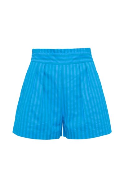 Shorts Cintura Alta Verde e Azul