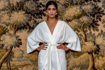 Vestido Kimono Curto Off-White