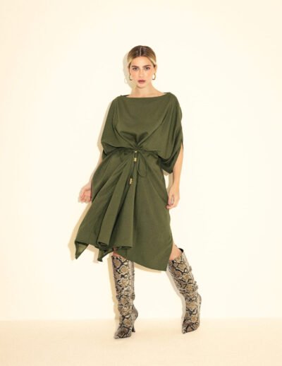 Vestido Midi Mila Verde Musgo