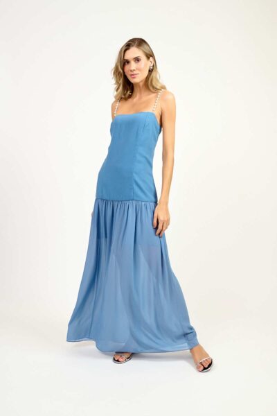 Vestido Longo Ella Azul