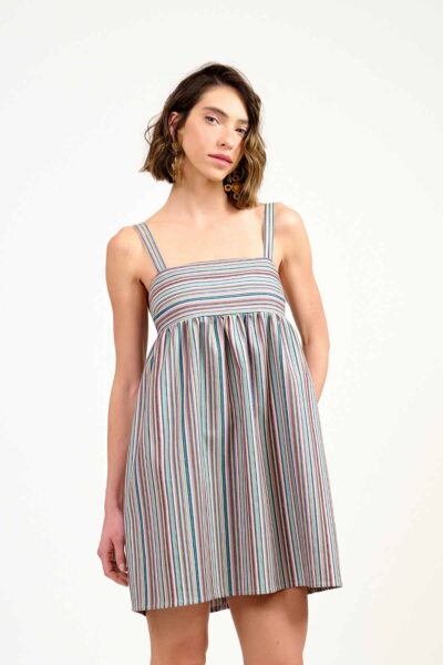 Vestido Curto Maju Listrado