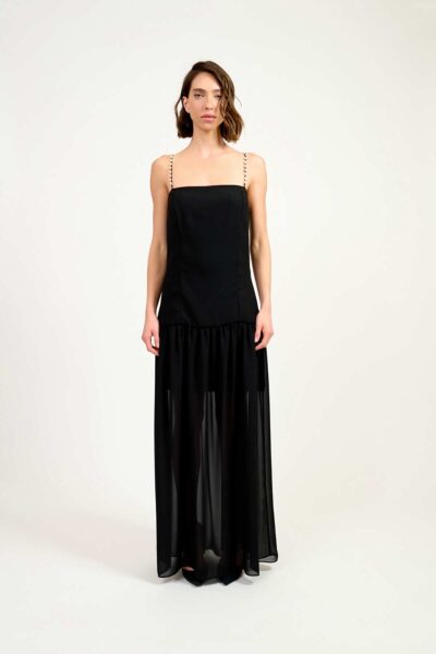 Alternative view of Vestido Longo Ella Preto