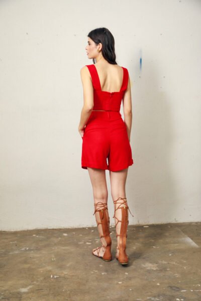 Alternative view of Top Cropped Vermelho