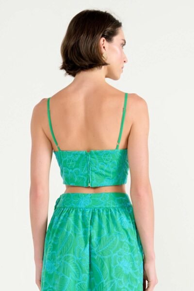 Alternative view of Top Faixa Laise Verde