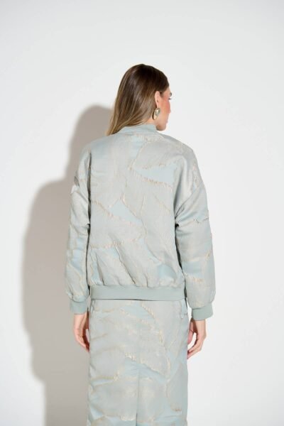 Alternative view of Jaqueta Bomber Jacquard Folhas