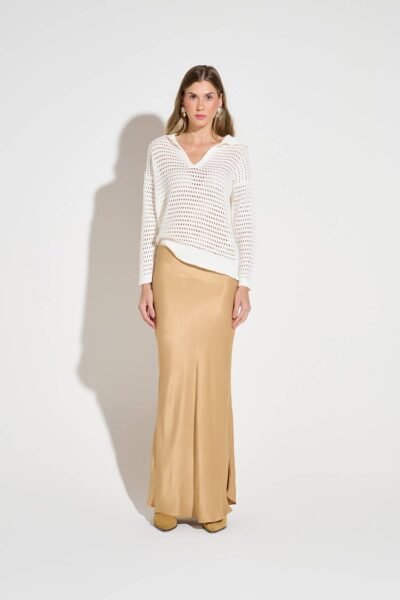 Alternative view of Blusa Tricot Manga Longa Off-White