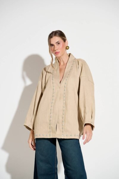 Casaco Kimono Tapeçaria Bordado
