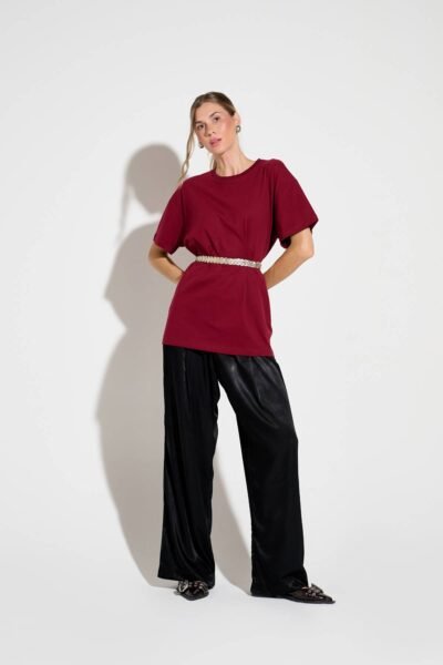 T-shirt Basic Oversized Vinho