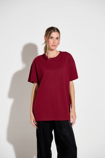 Alternative view of T-shirt Basic Oversized Vinho