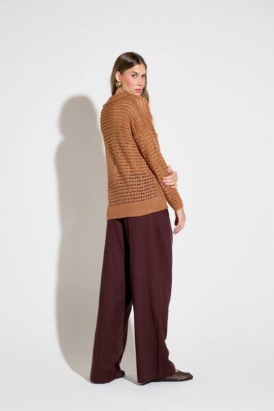 Alternative view of Blusa Tricot Manga Longa Caramelo