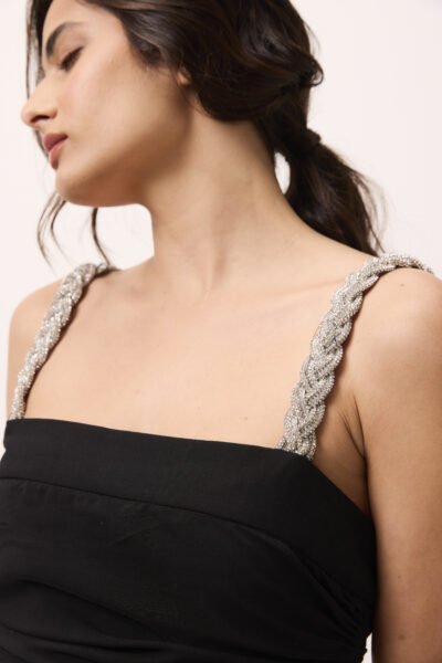 Alternative view of Vestido Longo Carmem Preto