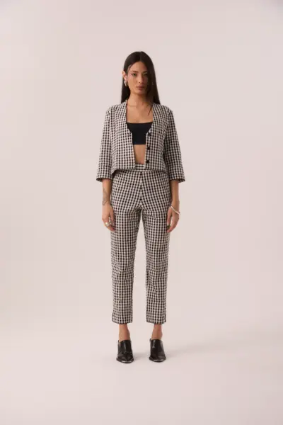 Calça Cigarrete Vichy PB Algodão
