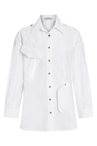 Camisa Maxi Bolso Branca