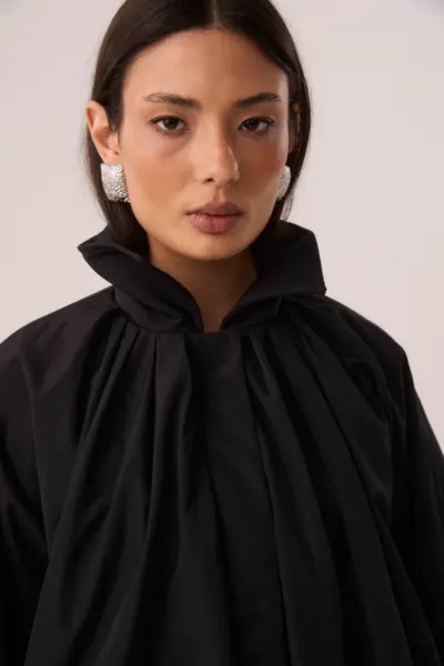 Alternative view of Jaqueta Bomber Nylon Preto