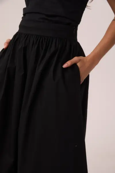 Alternative view of Saia Midi Classic Bicolor Preto e Branco